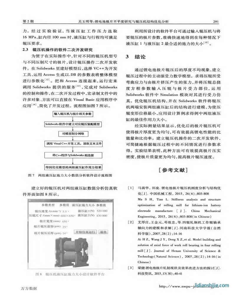 鋰電池極片不平度研究與輥壓機(jī)結(jié)構(gòu)優(yōu)化分析
