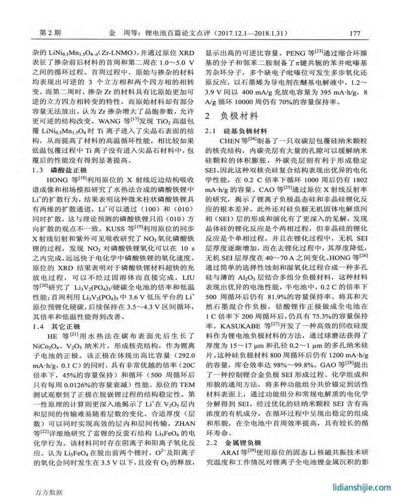 鋰電池百篇論文點評