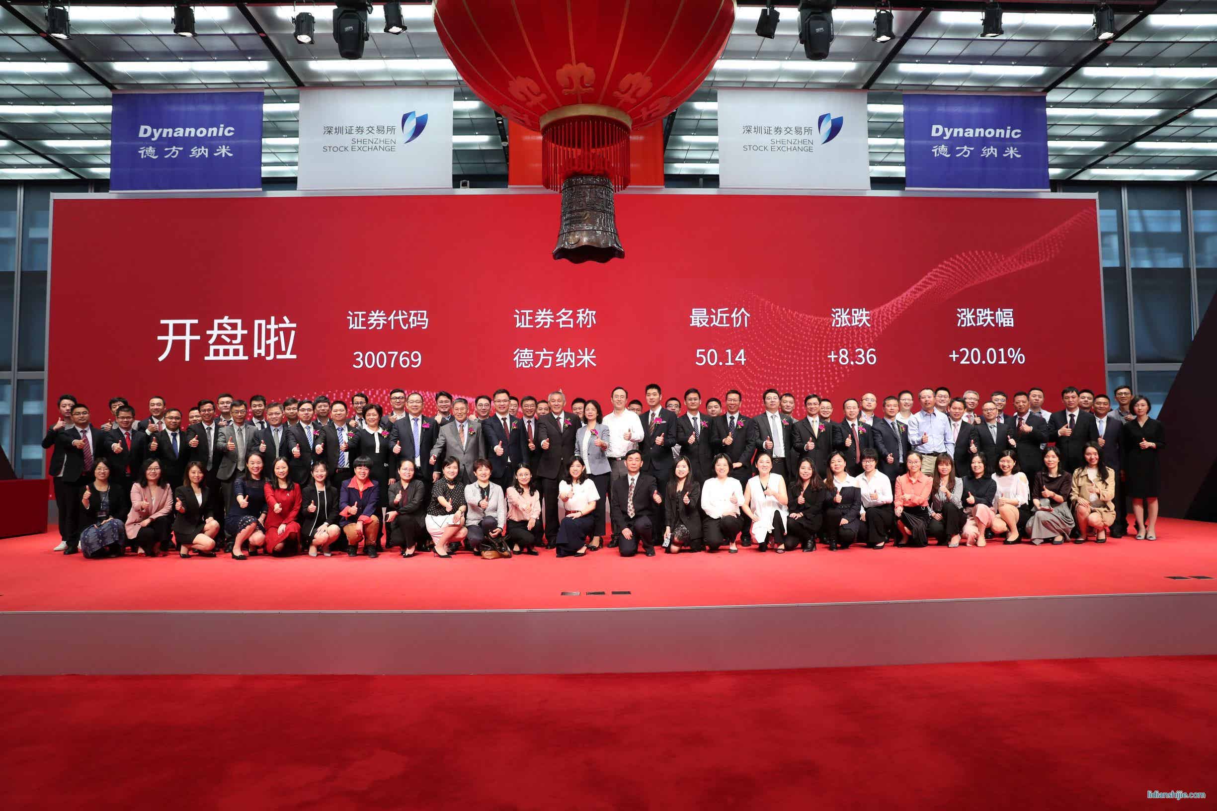 德方納米成功登陸深交所創業板